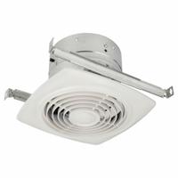 Exhaust Fan: 200 cfm Max Airflow, 1 Speeds, 8.5 sones, Medium Profile, 120V AC, 115V AC (MPN 505). Key specifications — Grille Material: Polymeric; Number of Speeds: 1; Nameplate Voltage: 120V AC; Brand: BROAN; Duct Shape: Round; Grille Color: White; Nominal Voltage: 115V AC.
