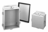 HOFFMAN Enclosure: Steel, 14 in x 12 in x 6 in, NEMA 12/13/4, Solid Cover, Clamp On (MPN A1412NF). Key specifications — Closure Method: Clamps; Brand: HOFFMAN; Knockouts: Not Included.