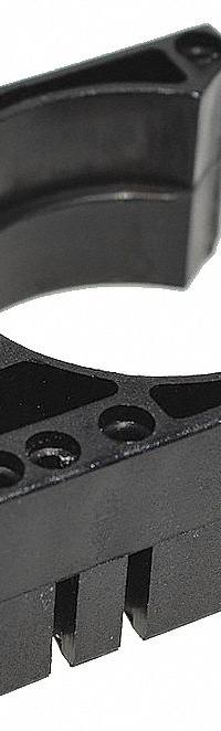System Support: 5/16 in Nominal Size (MPN PAHOB-10). Key specifications — Item [MERCH]: Tubing Support; Fitting Material: Polyamide 6; Fitting Color: Black; Connection Type/Size: 5/16 in Corrugated Tubing; Brand: REIKU.