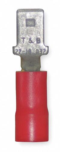 STA-KON Wire Disconnect: Male Tab, Red, Vinyl, Partial Coverage, 22 AWG – 18 AWG Wire Size (MPN 18RAD-187). Key specifications — attr1307035: STA-KON; attr1307036: 18RAD-187.