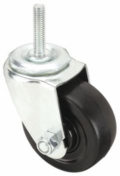 APPROVED VENDOR Stem Caster: Swivel, 3 in Wheel Dia., 1 1/4 in Wheel Wd, Rubber, 1 1/2 in Stem Lg (MPN 1G016). Key specifications — Brand: APPROVED VENDOR; Thread Size: 3/8"-16; Roll Up: Swivel.