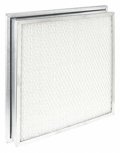 GRAINGER Minipleat Air Filter: 20 in x 20 in x 4 in, Fiberglass, Metal, Single Header, MERV 11 (MPN 2GFH4). Key specifications — Brand: GRAINGER; Frame or Header Material: Metal; Media Material: Fiberglass.