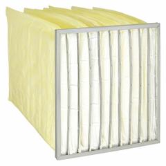 GRAINGER Pocket Air Filter: 24 in x 24 in x 36 in, MERV 14, Yellow, Synthetic, 10 Pockets (MPN 3XJ83). Key specifications — Display Sell UOM: EA; Brand: GRAINGER; Media Material: Synthetic; Performance Rating: MERV 14.