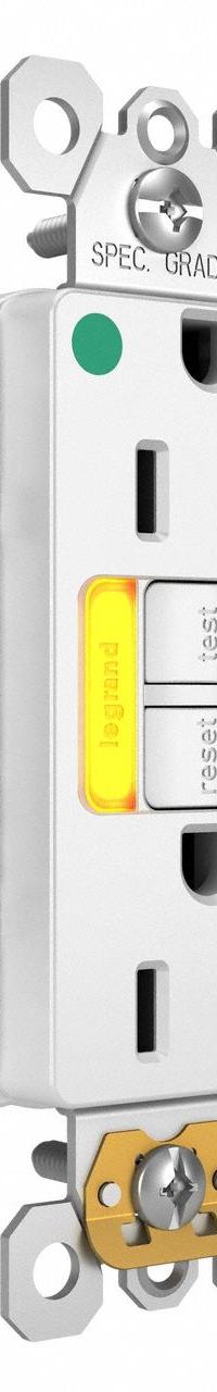LEGRAND GFCI: Hospital Grade, Duplex, 5-15R, White, GFCI, 125V AC, 15 A, 2 Pole / 3 Wire (MPN 1597HGTRPIAMBW)