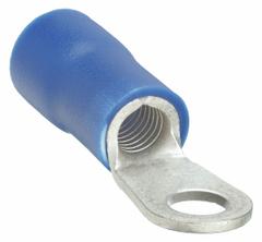 GRAINGER Ring Terminal: Blue, Vinyl Insulation, 1/4 in Stud Size, 6 AWG to 6 AWG Wire Sizes, 600 V (MPN 4FRD1). Key specifications — attr1308027: GRAINGER.