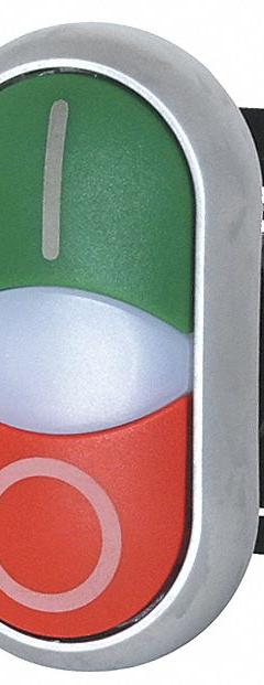 EATON Extended Push Button: Non-Illuminated, 2 Button, Extended Profile, 22 mm Mounting Size (MPN M22-DDL-GR-X1-X0). Key specifications — attr211308: EATON; attr1026606: Momentary/Momentary; attr1026618: I; attr1026638: M22; attr1063632: Non-Metallic.