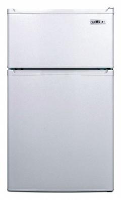 SUMMIT Refrigerator and Freezer: 3.2 cu ft Refrigerator Capacity, 3.2 cu ft Freezer Capacity, Cycle (MPN CP34W). Key specifications — Door Type: Swing Solid; Brand: SUMMIT; Door Hinge: Right.