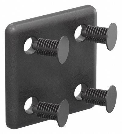 80/20 End Cap: 15 Series, Inch, 3 in x 3/16 in x 3 in, Black, ABS, Dust Cover - End Caps