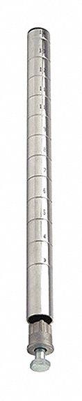 QUANTUM STORAGE SYSTEMS Shelving Post: 63 in x 1 in, Steel, Silver - Wire Shelving Posts for Dry Use