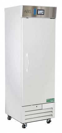 AMERICAN BIOTECH SUPPLY Lab Refrigerator: 16 cu ft, Upright, 1°C to 10°C, 29 3/4 in Overall Dp (MPN ABT-HC-16S-TS). Key specifications — Door Opening Style: Right; Color: White; Alarm Type: Door Ajar; Manufacturer Part Number: ABT-HC-16S-TS; Brand: AMERICAN BIOTECH SUPPLY; Product Type: Lab Refrigerator; Door Type: Swing Solid; Refrigerant Type: R-290.