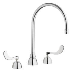 CHICAGO FAUCETS Gooseneck Kitchen/Bathroom Faucet: 786, Cast Brass, Widespread, Deck, 2 Handles (MPN 786-GN8AE72ABCP). Key specifications — Series: 786; Brand: CHICAGO FAUCETS.