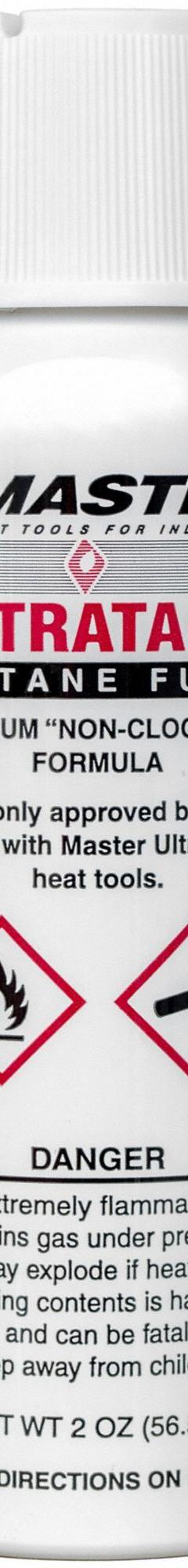 MASTER APPLIANCE Ultratane Butane: Butane, 2 fl oz (MPN 10449). Key specifications — Manufacturer Part Number: 10449; Brand: MASTER APPLIANCE.