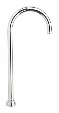 CHICAGO FAUCETS Spout: Spout, Gooseneck, Swivel Spout, Brass, Polished Chrome, Laminar, UNEF (MPN GN2AH13JKABCP). Key specifications — Includes: Mounting Hardware; Product Type: Spout; Spout Style: Swivel; Body Material: Brass; Color/Finish: Polished Chrome; Brand: CHICAGO FAUCETS.
