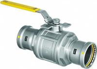 VIEGA MEGAPRESS Manual Two-Way Ball Valve: 3 in, Carbon Steel, Press x Press, Full Port Ball Port (MPN 86845). Key specifications — Brand: VIEGA MEGAPRESS; Handle: Locking Lever.