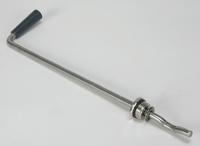 T&S BRASS Twist Waste Valve Handle Assembly: Stainless Steel, 3 in Overall Ht, 7/8 in Overall Dia (MPN 010393-45). Key specifications — Product Type: Twist Waste Valve Handle Assembly; Brand: T&S BRASS; Material: Stainless Steel; Includes: Twist Waste Valve Handle Assembly.