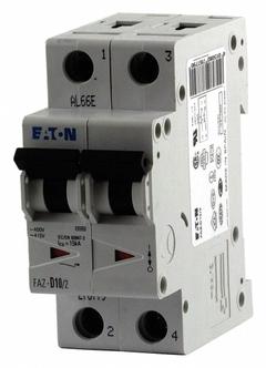 EATON IEC Supplementary Protector: 15 A Amps, 96V DC, 15kA at 415V AC, Lug, FAZ, 277/480V AC, C (MPN FAZ-C15/2). Key specifications — Terminal Connection: Lug; AC Voltage Rating: 277/480V AC; Curve Type: C; DC Voltage Rating: 96V DC; Max. AIR Rating: 15kA at 415V AC; Series: FAZ; Brand: EATON.