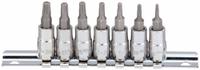 WESTWARD Socket Bit Set: 1 - 25 Pieces, 1/4 in Drive Size, 7 Pieces, T8 to T30 Tip Size Range, Torx (MPN 54TN14). Key specifications — attr1216280: Fixed Insert; attr1216283: WESTWARD; attr1225718: T8 to T30; attr1227491: 1/4 in.