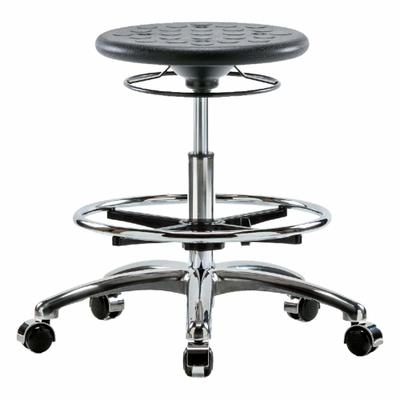 APPROVED VENDOR Stool: Polyurethane, Ht Range 19 1/4 in to 27 in, 13 in Seat Wd, 13 in Seat Dp - Polyurethane Lab Stools