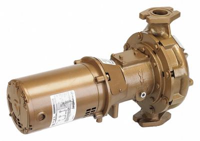ARMSTRONG Circulating Pump: 1/2 hp HP, 115V AC, Bronze, 1, 79 gpm, 28 ft Max. Head - Three-Piece Inline Circulator Pumps