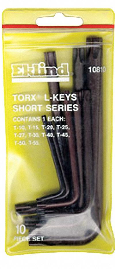 EKLIND Torx Key Set: Short - L-Shaped Torx & Torx Plus Key Sets
