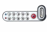 CODELOCKS Electronic Keyless Lock: Powder Coated, Cam Latch, 1 5/16 in Body Ht, 5 3/8 in Body Wd (MPN KL1007SG-LH). Key specifications — Finish: Powder Coated; Latch Type: Cam Latch; Brand: CODELOCKS; Manufacturer Part Number: KL1007SG-LH.