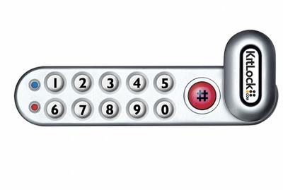 CODELOCKS Electronic Keyless Lock: Powder Coated, Cam Latch, 1 5/16 in Body Ht - Electronic Keypad Cabinet & Locker Locks