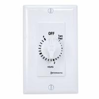 INTERMATIC Spring-Wound Timer: 4 hr Max, SPST, 277V AC, No Wall Plate Included, White (MPN FD4HW). Key specifications — Brand: INTERMATIC; Includes Hold: No Hold Included.