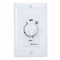 INTERMATIC Spring-Wound Timer: 4 hr Max, SPST, 277V AC, No Wall Plate Included, White (MPN FD4HW). Key specifications — Brand: INTERMATIC; Includes Hold: No Hold Included.