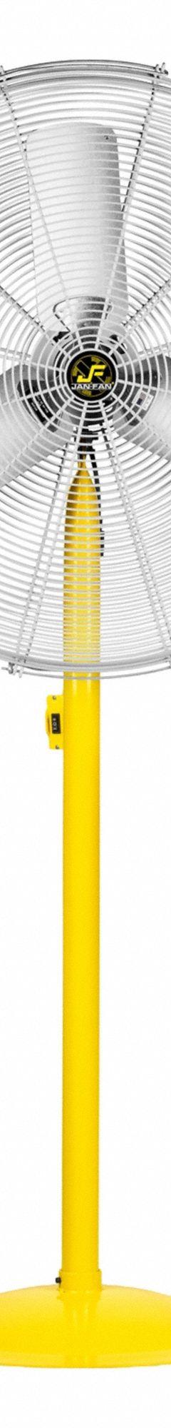 JAN FAN Circulating Fan: 24 in Blade Dia, 2 Speeds, 1/4 hp Motor HP, Non-Oscillating, 115V AC (MPN JF-PF24-DCS-S). Key specifications — Voltage: 115V AC; Product Type: Circulating Fan; Brand: JAN FAN; Number of Speeds: 2; Oscillation: Non-Oscillating; Phase: Single; Application: Industrial.