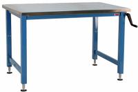 BENCHPRO Workbench: Adj Ht, Stainless Steel, 96 in x 30 in, 1,000 lb Overall Load Capacity, Blue (MPN AMN3096). Key specifications — Brand: BENCHPRO.