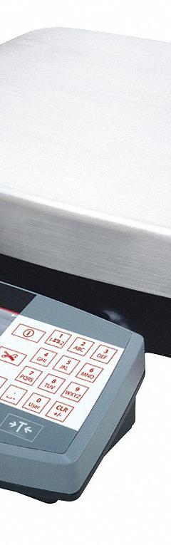OHAUS Industrial Bench Scale: 14 7/8 in x 12 1/4 in, IP54, Ranger 7000 Hi Res, Stainless Steel (MPN R71MHD15). Key specifications — Connection Ports: RS-232; Readability: 0.0002 lb/0.1 g; Brand: OHAUS; Weighing Surface Material: Stainless Steel.