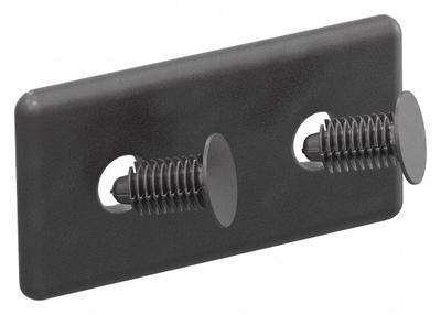 80/20 End Cap: 15 Series, Inch, 3 in x 3/16 in x 1 1/8 in, Black, ABS, Dust Cover - End Caps