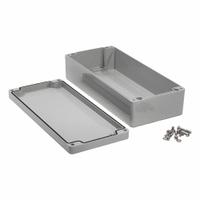 HAMMOND Enclosure: Die-Cast Aluminum, 14 in x 6 in x 4 in, NEMA 12/13/4/4X/6/6P, Screw On (MPN 1590Z166GY). Key specifications — Brand: HAMMOND; Closure Method: Screws; Knockouts: Not Included.