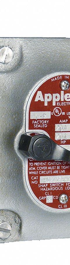 APPLETON ELECTRIC Switch Cover: Tumbler Switches (MPN EDKF24W-Q). Key specifications — attr206748: EDKF24W-Q; attr1023121: Tumbler Switches; attr1023126: Front Operator, 4-Way, 20A Switch; attr1023128: Front Cover with Switch; attr211297: APPLETON ELECTRIC; attr1024199: EDS.