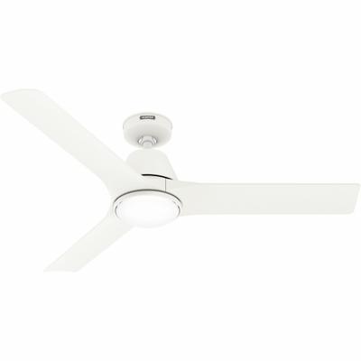 HUNTER Ceiling Fan: 52 in Blade Dia, Matte White, 6 Speeds - Decorative Office Ceiling Fans