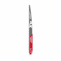 MILWAUKEE Reciprocating Saw Blade: 3 Teeth per Inch, 12 in Blade Lg, 0.05 in Blade Thick, Carbide (MPN 48-00-5233). Key specifications — attr1109198: 3; attr1109200: Rigid for Straight Cuts; attr1109201: Curved; attr1109209: MILWAUKEE.