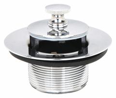 KISSLER Drain Stopper: Brass, Brass, 2 in Overall Dia, Lift and Turn, 1 7/8 in Fits Drain Size (MPN 58-7191). Key specifications — Color: Silver; Includes: Gasket; Material: Brass.