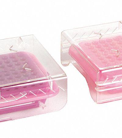 HEATHROW SCIENTIFIC Tube Rack: Polycarbonate (Lid)/Polypropylene (Cooler) - Lab Storage Racks