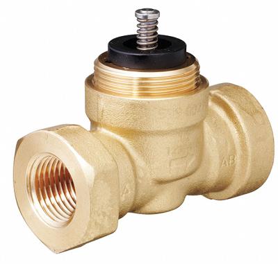 Siemens Hydronic Globe Valve: 2-Way, 4.1 CV Flow, 3/4 in Female NPT, Brass Body - 2-Way NPT Connection Globe Valves