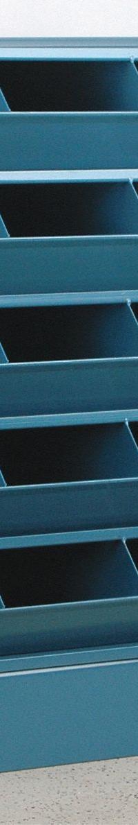STACKBIN Sectional Stacking Bin Unit: 9 in x 18 3/4 in x 43 1/2 in, Std, 20 Compartments, Blue (MPN 3-320SSB). Key specifications — Color: Blue; Brand: STACKBIN.