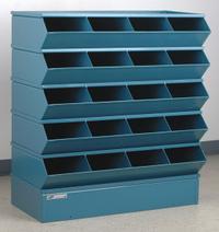 STACKBIN Sectional Stacking Bin Unit: 9 in x 18 3/4 in x 43 1/2 in, Std, 20 Compartments, Blue (MPN 3-320SSB). Key specifications — Color: Blue; Brand: STACKBIN.