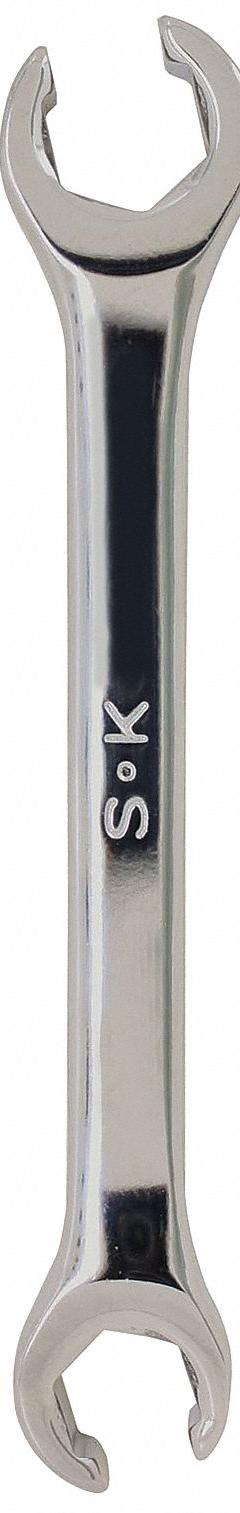 SK PROFESSIONAL TOOLS Flare Nut Wrench: Carbon Alloy Steel, Chrome, 3/4 in_5/8 in Head Size (MPN F2024). Key specifications — attr309723: No; attr309730: Chrome; attr309729: Carbon Alloy Steel; attr324937: SK PROFESSIONAL TOOLS.