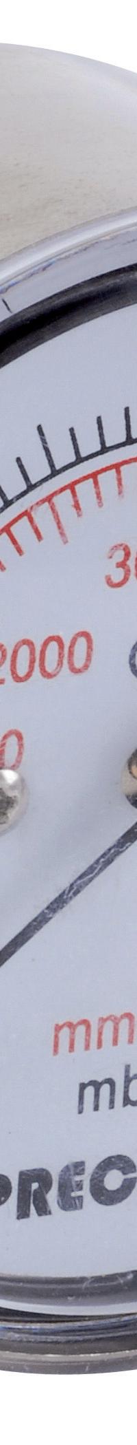 Stainless steel gauge axial D63 0/+600Mbar G1/4
