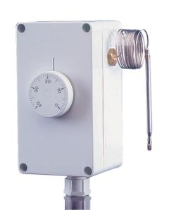 Sealed aquastat external adjustment 0/60°C capillary 1m